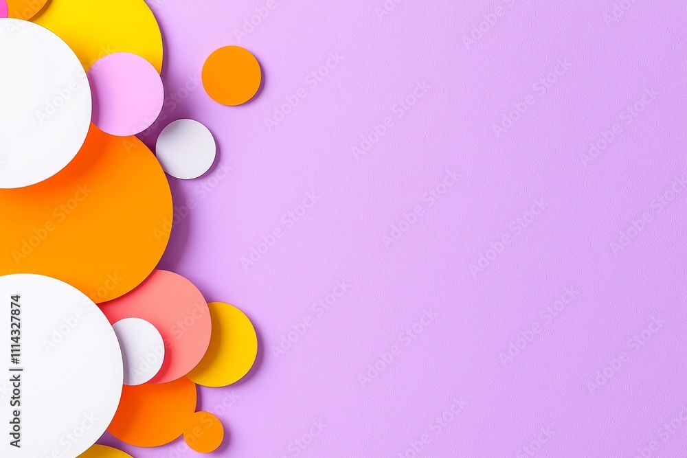 Aufkleber bright, overlapping circles making a dynamic abstract background.