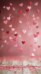 Obraz premium Romantic background with heart decorations creating a festive atmosphere for special occasions