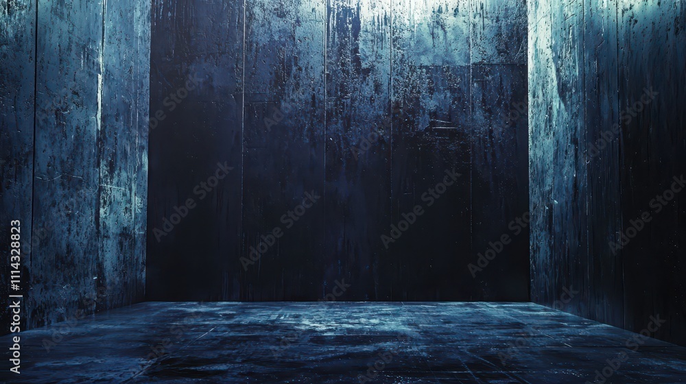 Poster dark and moody scene with rugged texture in a dimly lit room
