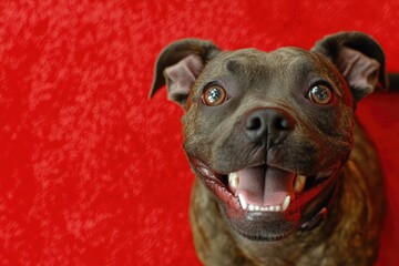 Brown dog with big smile