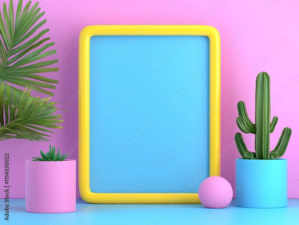 Poster a hazy backdrop with a radiant frame designed for text or visuals.