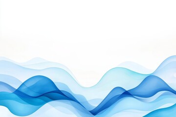 Fototapeta premium An abstract watercolor composition in blue with flowing shapes and smooth transitions.