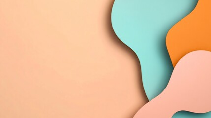 Minimalist Abstract Geometric Shapes on Soft Peach Background - Modern,Clean,and Aesthetic Photo