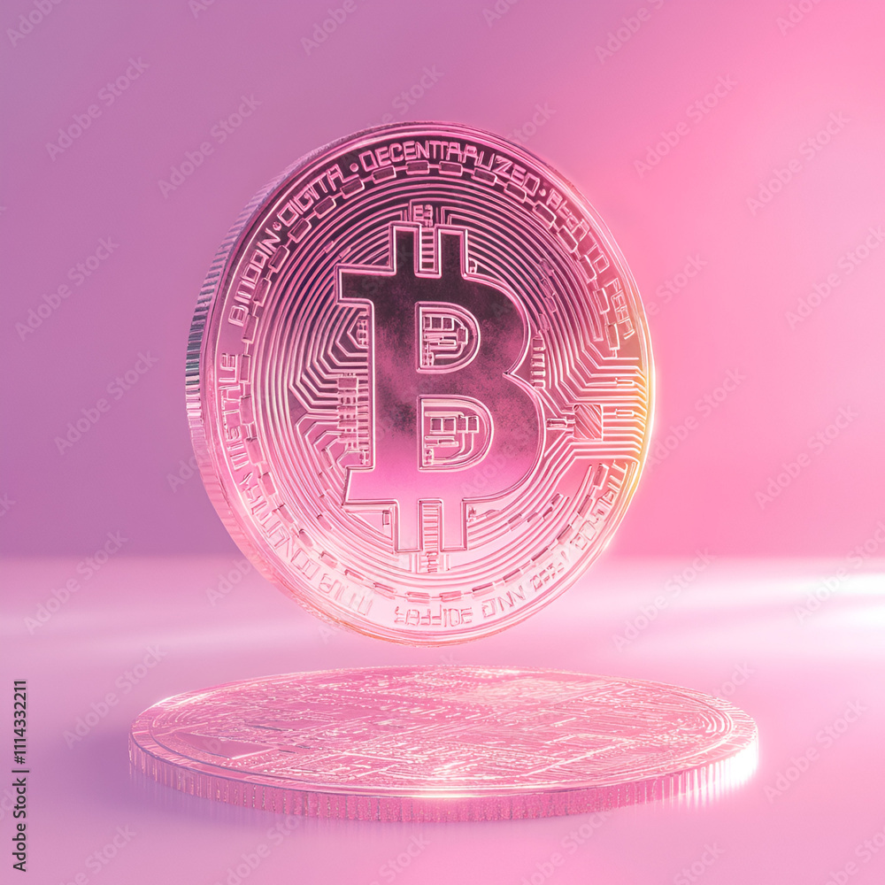 Poster bitcoin trading event digital marketplace cryptocurrency visual futuristic environment close-up view