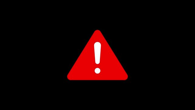 alert risk safety danger road warning sign sign symbol animated on background.