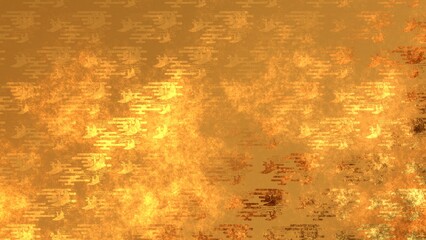 金色の和柄模様・背景