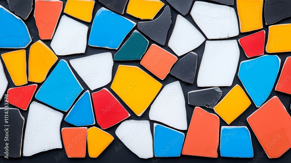 Poster a lively array of multicolored glass pieces forming an artistic texture.