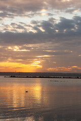 beautiful sunset over the sea