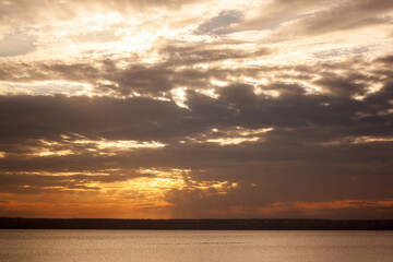 beautiful sunset over the sea