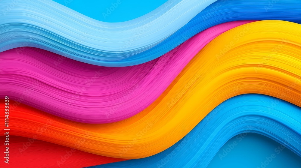 Poster a dynamic blend of colors producing a vibrant abstract pattern.