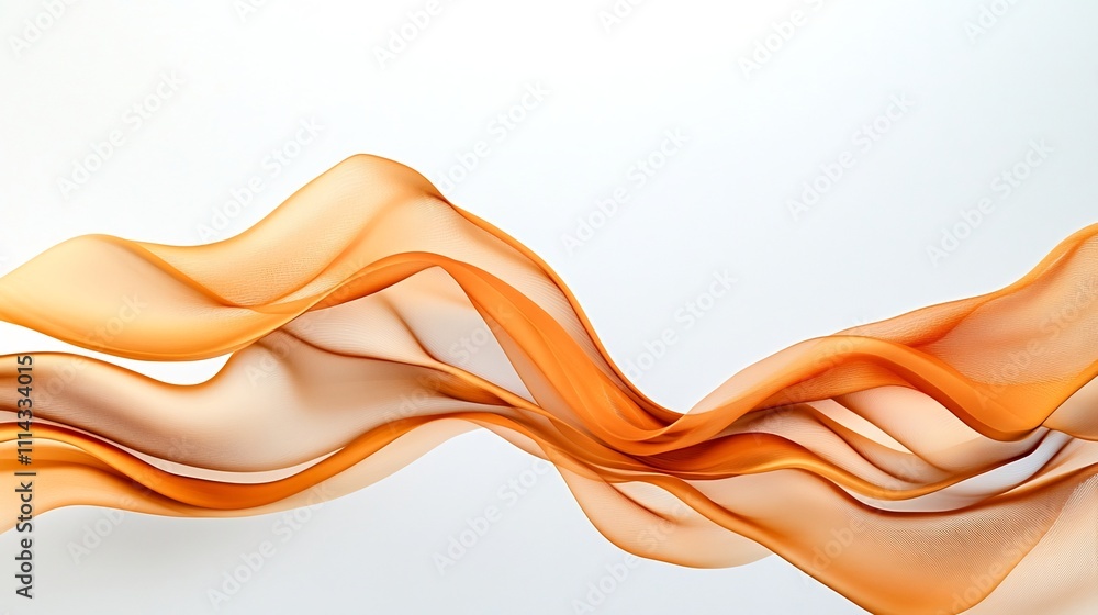Poster fluid abstract waves on soft white background conveying smoothness and softness