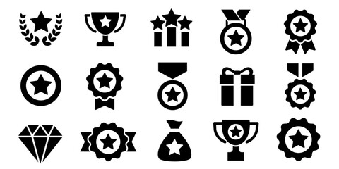 Reward icon set. Reward icon