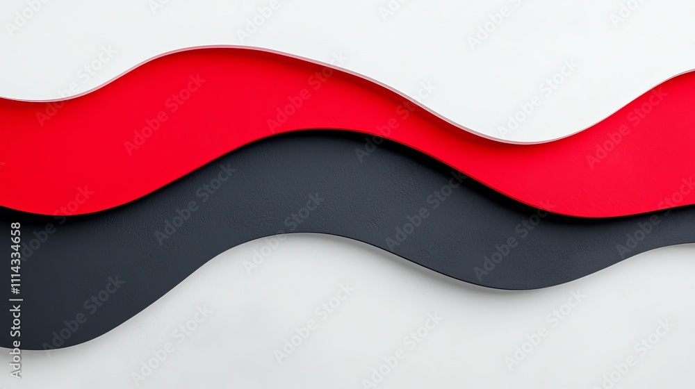 Aufkleber a conceptual design with overlapping red and black textures.