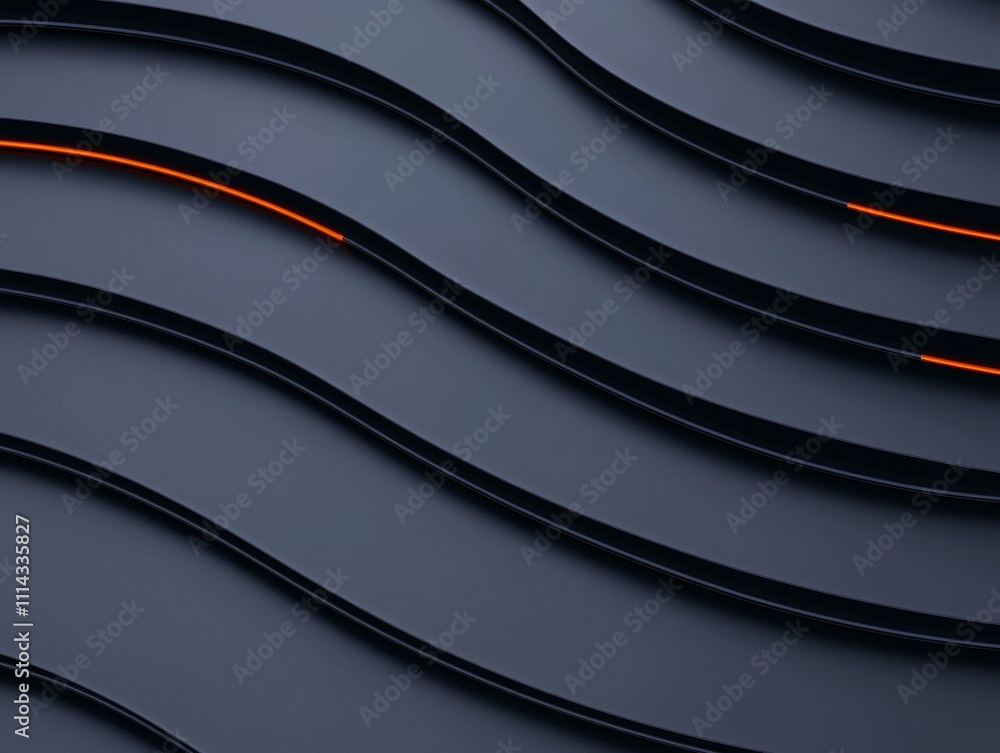 Poster an abstract, shimmering pattern with wavy lines and metallic touches.