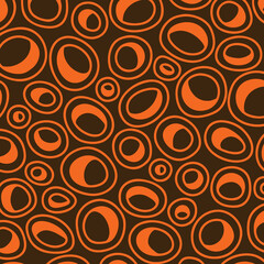 Round seamless pattern of random circles and rings vector image