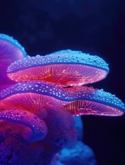 Obraz premium Purple mushrooms close up