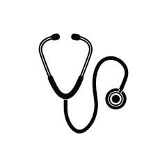 Stethoscope Icon Vector - Clean Medical Illustration on White Background