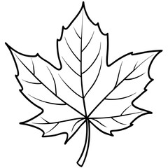 Falling Vibrant Autumn Maple Leaf Vector Art