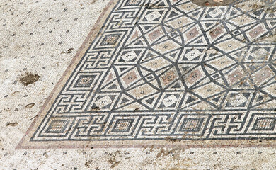 Fragment of a roman mosaic, Caesarea Israel

