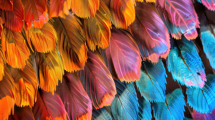 Mesmerizing close-up of a butterfly's wings, each scale visible, with vibrant colors and textures