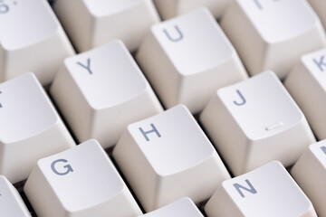 Close up keyboard of a computer keyboard, focus on keys.