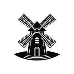 windmill vector illustration