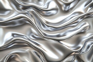 Shiny Silver Fabric Close Up
