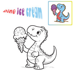 coloring dino vector animals for children