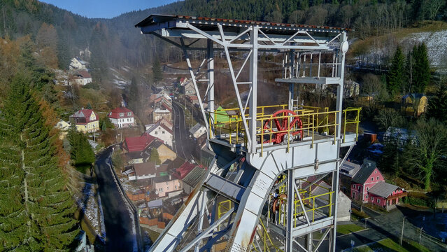 Jachymov Joachimsthal Bergbau Einigkeitsschacht