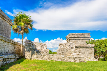 Mayan Ruins of Tulum. Tulum Archaeological Site. Mexico.