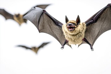 Obraz premium Group of bats in flight, illustration