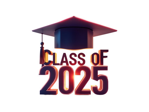Class of 2025, Graduation Celebration with Cap and Sparkles.