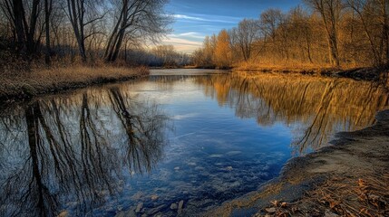 Fototapeta premium Electric Water Reflection.