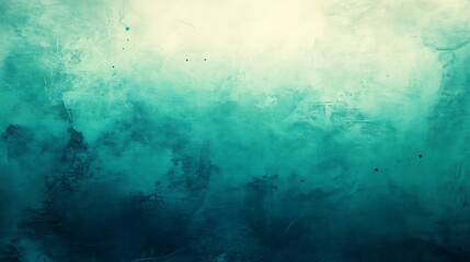 Teal and Gold Abstract Digital Painting: Ethereal Watercolor Texture. AI Generated