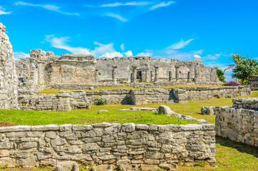 Mayan Ruins of Tulum. Tulum Archaeological Site. Mexico.