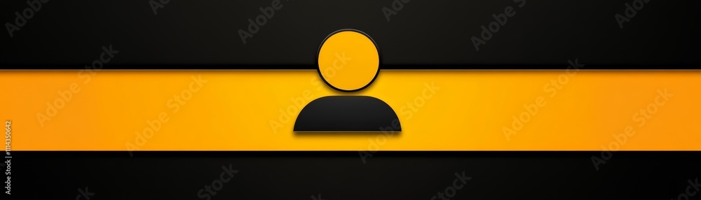 Aufkleber dynamic black and orange abstract background with striking stripe for modern design projects