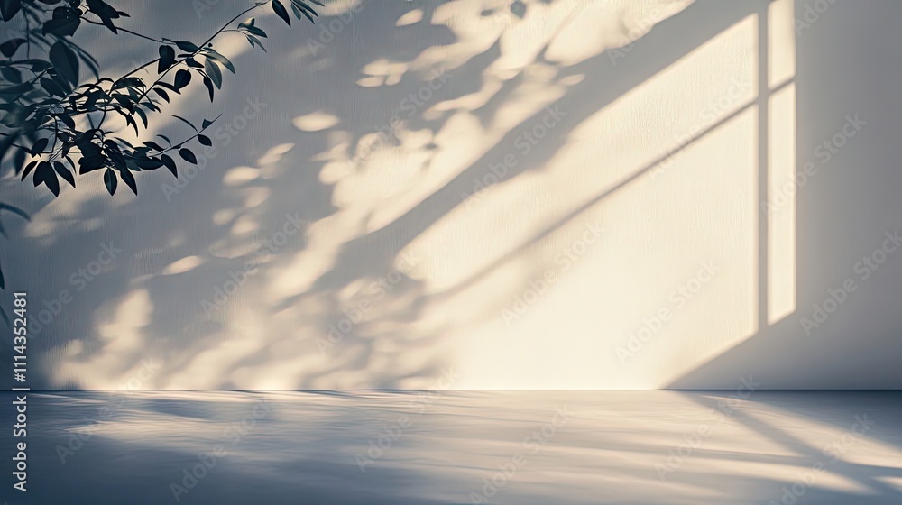 Poster close-up view of a minimalist interior design with an empty space, emphasizing simplicity and tranqu
