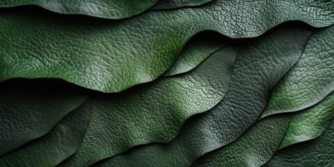 Obraz premium Textured green layers creating a stunning abstract pattern in nature inspired design