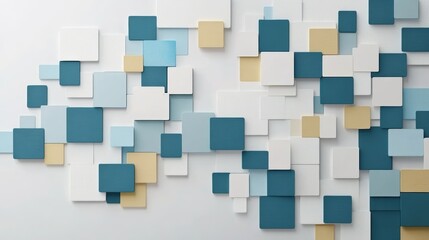 Colorful square tiles wall, vibrant mosaic pattern texture backdrop for modern interior design