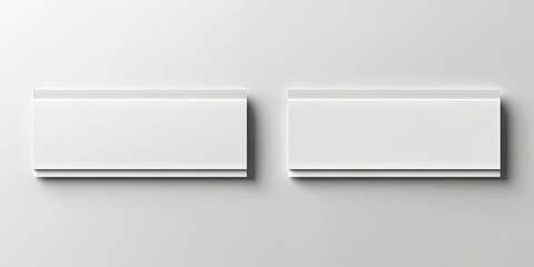 Collection of empty horizontal banners in white color. These banners are blank, providing a clean slate for any message or design you may want to add.