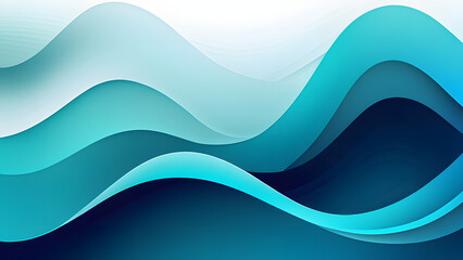 Fototapeta premium Abstract Blue Wave Vector Design for Web Banner and Wallpaper Backgrounds