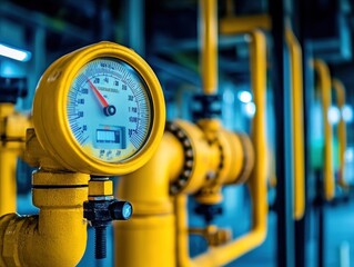 Yellow Gauge and Pipes