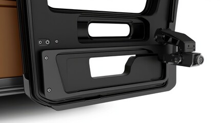 Modern Car Door Assembly in High-Tech Factory