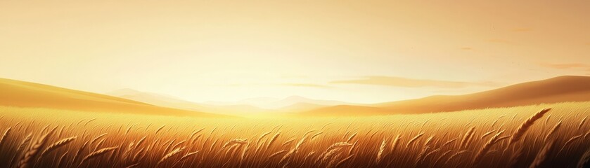 Obraz premium A field of tall grass with a bright orange sky in the background