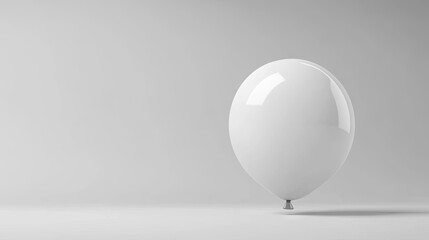 White speech bubble balloon on a clean background, perfect for adding custom text or messages. This versatile white speech bubble balloon offers ample copy space for creative use.