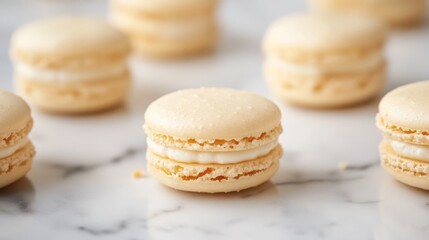 Fototapeta premium Easy French Macarons With Copy Space