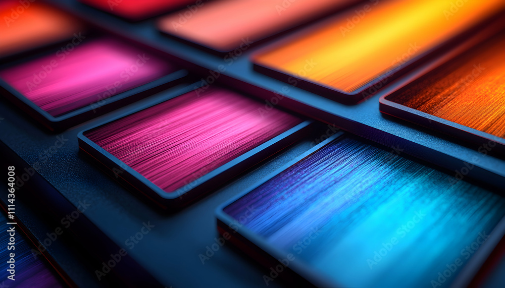 Poster abstract colorful squares pattern.