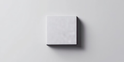 Mockup of a square business card presented against a clean white backdrop. The business card is perfectly square and showcased on a white background.