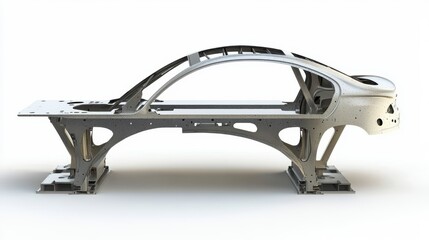 Welding Action on Car Chassis in Automated Factory Line