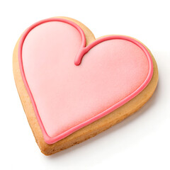 Heart-Shaped Cookie with Pink Icing – Sweet Valentine’s Day Treat